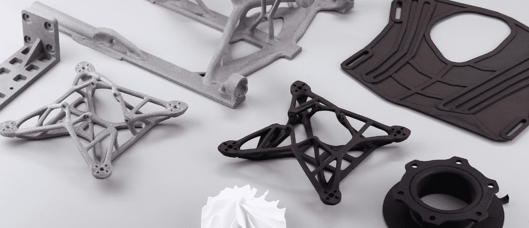 Beispiel für selektives Lasersintern von Kunststoff im 3D-Druckverfahren